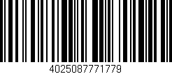 Código de barras (EAN, GTIN, SKU, ISBN): '4025087771779'