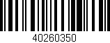 Código de barras (EAN, GTIN, SKU, ISBN): '40260350'