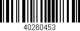 Código de barras (EAN, GTIN, SKU, ISBN): '40260453'
