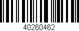 Código de barras (EAN, GTIN, SKU, ISBN): '40260462'