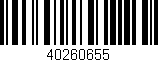 Código de barras (EAN, GTIN, SKU, ISBN): '40260655'