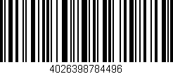 Código de barras (EAN, GTIN, SKU, ISBN): '4026398784496'