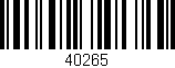Código de barras (EAN, GTIN, SKU, ISBN): '40265'