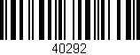 Código de barras (EAN, GTIN, SKU, ISBN): '40292'