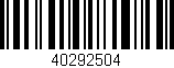 Código de barras (EAN, GTIN, SKU, ISBN): '40292504'