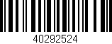 Código de barras (EAN, GTIN, SKU, ISBN): '40292524'