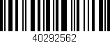 Código de barras (EAN, GTIN, SKU, ISBN): '40292562'