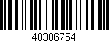 Código de barras (EAN, GTIN, SKU, ISBN): '40306754'