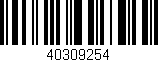 Código de barras (EAN, GTIN, SKU, ISBN): '40309254'