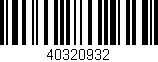 Código de barras (EAN, GTIN, SKU, ISBN): '40320932'