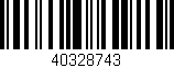 Código de barras (EAN, GTIN, SKU, ISBN): '40328743'