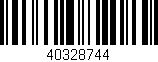 Código de barras (EAN, GTIN, SKU, ISBN): '40328744'