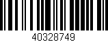Código de barras (EAN, GTIN, SKU, ISBN): '40328749'