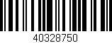 Código de barras (EAN, GTIN, SKU, ISBN): '40328750'
