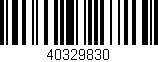 Código de barras (EAN, GTIN, SKU, ISBN): '40329830'