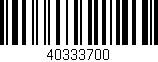 Código de barras (EAN, GTIN, SKU, ISBN): '40333700'