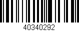 Código de barras (EAN, GTIN, SKU, ISBN): '40340292'