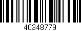 Código de barras (EAN, GTIN, SKU, ISBN): '40348779'