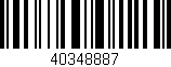 Código de barras (EAN, GTIN, SKU, ISBN): '40348887'