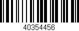 Código de barras (EAN, GTIN, SKU, ISBN): '40354456'
