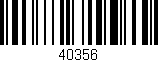 Código de barras (EAN, GTIN, SKU, ISBN): '40356'