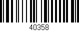 Código de barras (EAN, GTIN, SKU, ISBN): '40358'