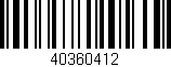 Código de barras (EAN, GTIN, SKU, ISBN): '40360412'