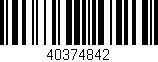Código de barras (EAN, GTIN, SKU, ISBN): '40374842'