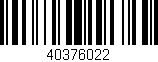 Código de barras (EAN, GTIN, SKU, ISBN): '40376022'
