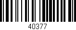 Código de barras (EAN, GTIN, SKU, ISBN): '40377'