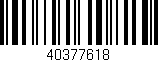 Código de barras (EAN, GTIN, SKU, ISBN): '40377618'