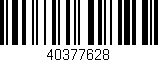 Código de barras (EAN, GTIN, SKU, ISBN): '40377628'