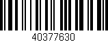 Código de barras (EAN, GTIN, SKU, ISBN): '40377630'