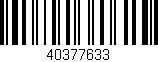 Código de barras (EAN, GTIN, SKU, ISBN): '40377633'