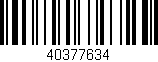 Código de barras (EAN, GTIN, SKU, ISBN): '40377634'