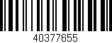 Código de barras (EAN, GTIN, SKU, ISBN): '40377655'