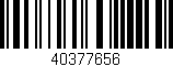 Código de barras (EAN, GTIN, SKU, ISBN): '40377656'