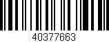 Código de barras (EAN, GTIN, SKU, ISBN): '40377663'