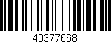 Código de barras (EAN, GTIN, SKU, ISBN): '40377668'