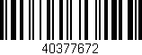 Código de barras (EAN, GTIN, SKU, ISBN): '40377672'