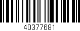 Código de barras (EAN, GTIN, SKU, ISBN): '40377681'