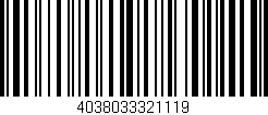 Código de barras (EAN, GTIN, SKU, ISBN): '4038033321119'