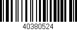 Código de barras (EAN, GTIN, SKU, ISBN): '40380524'