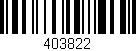 Código de barras (EAN, GTIN, SKU, ISBN): '403822'