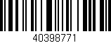 Código de barras (EAN, GTIN, SKU, ISBN): '40398771'