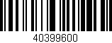 Código de barras (EAN, GTIN, SKU, ISBN): '40399600'