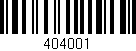Código de barras (EAN, GTIN, SKU, ISBN): '404001'