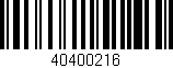 Código de barras (EAN, GTIN, SKU, ISBN): '40400216'