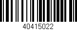 Código de barras (EAN, GTIN, SKU, ISBN): '40415022'