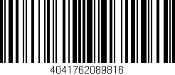 Código de barras (EAN, GTIN, SKU, ISBN): '4041762089816'